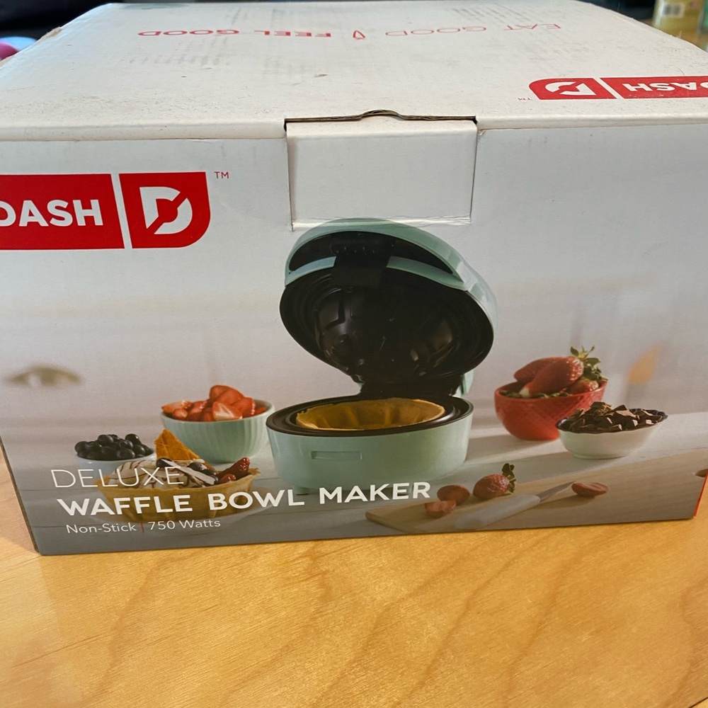 Brand New in box Dash Waffle bowl maker
